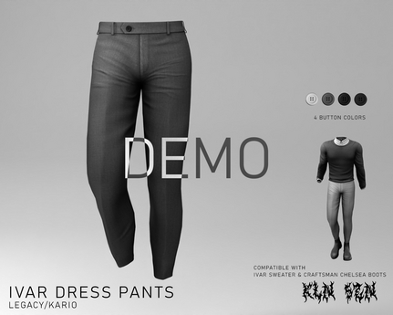 Second Life Marketplace - KLN SZN - Ivar Dress Pants Demo
